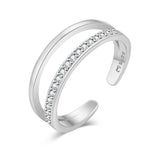 Charger l&#39;image dans la galerie, Bague Midi &quot;Slide&quot; ~ Argent Sterling
