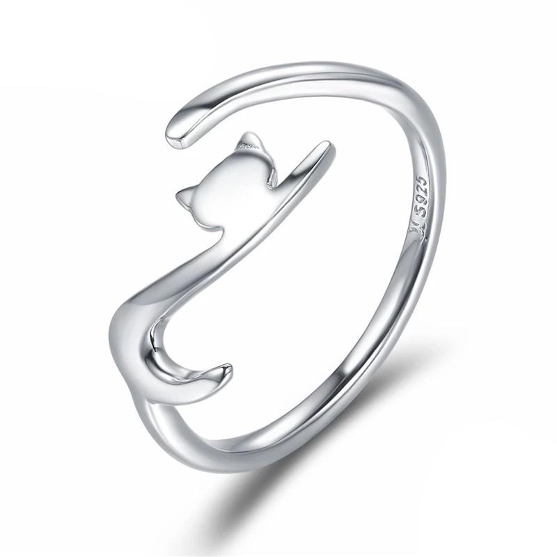 Bague "Chat Lunaire" ~ Argent Sterling