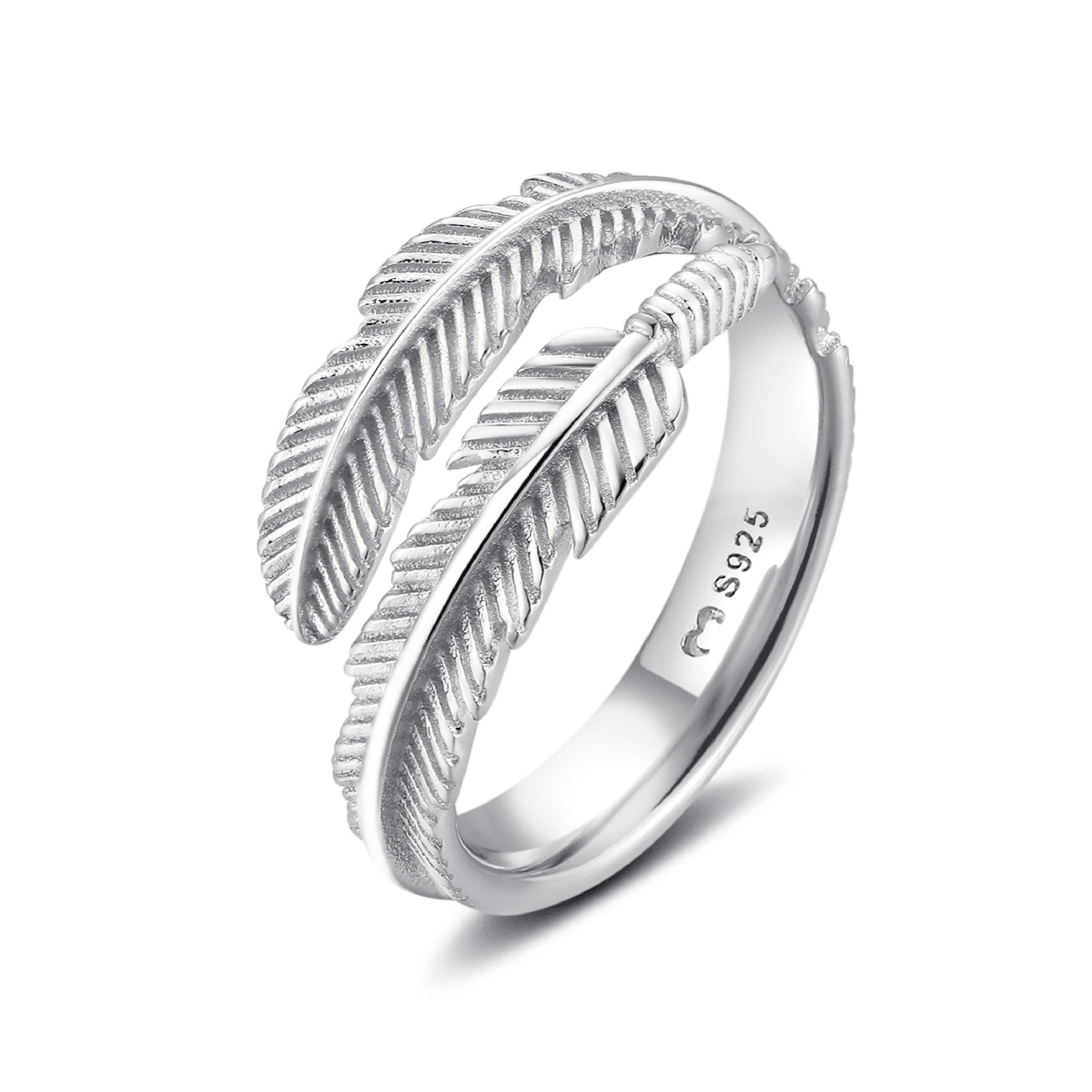 Bague "Plumes" ~ Argent Sterling