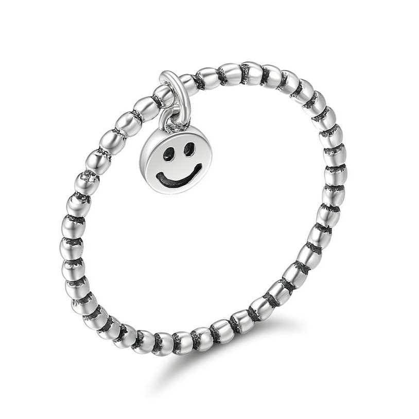 Bague "Smiley" ~ Argent Sterling