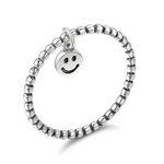 Charger l&#39;image dans la galerie, Bague &quot;Smiley&quot; ~ Argent Sterling
