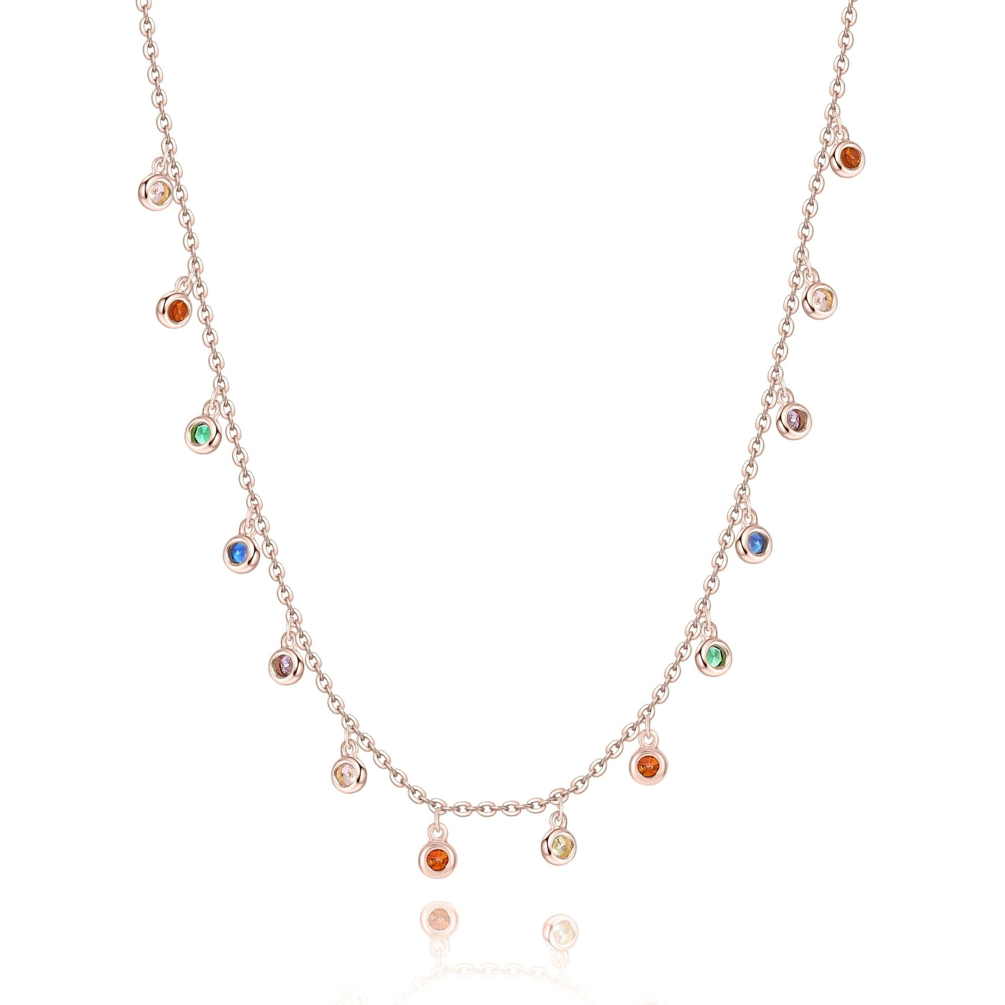 Collier "Arc-en-ciel" ~ Or / Argent / Rose