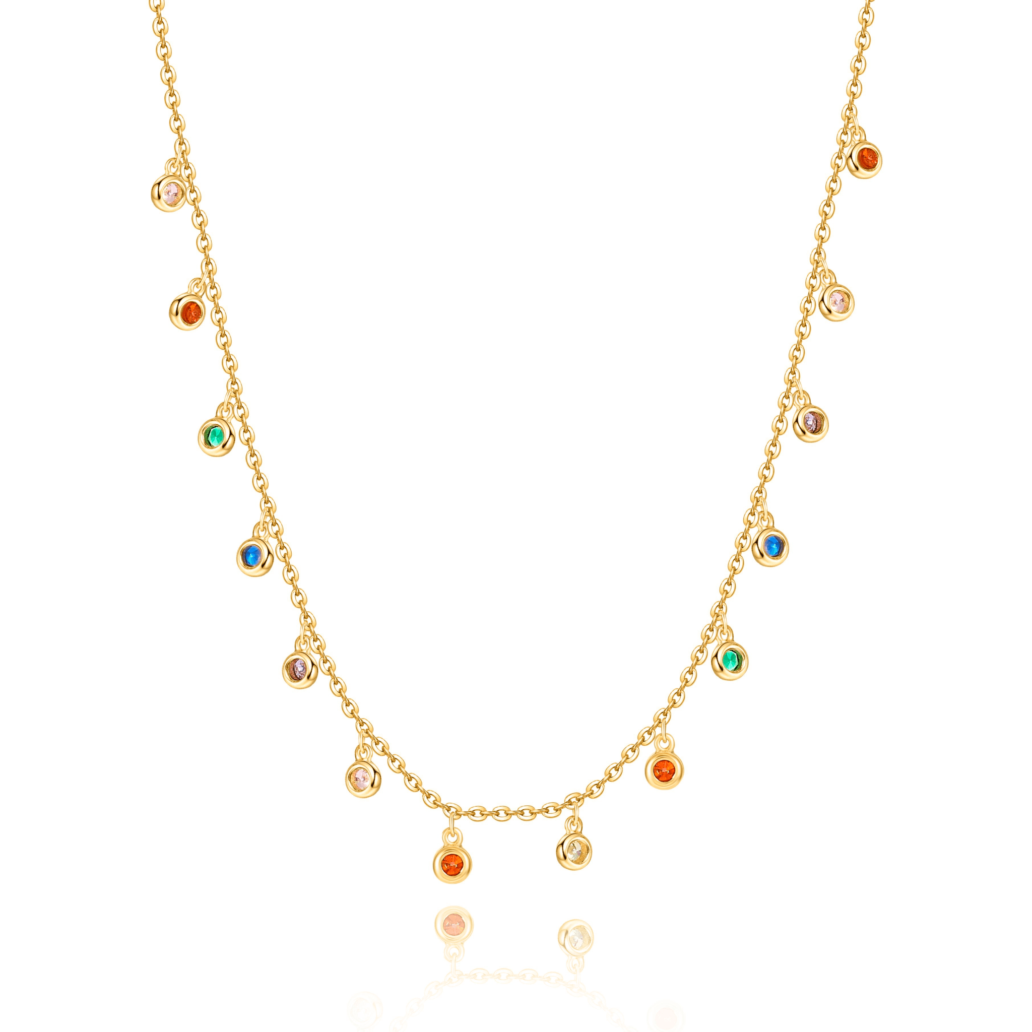 Collier "Arc-en-ciel" ~ Or / Argent / Rose