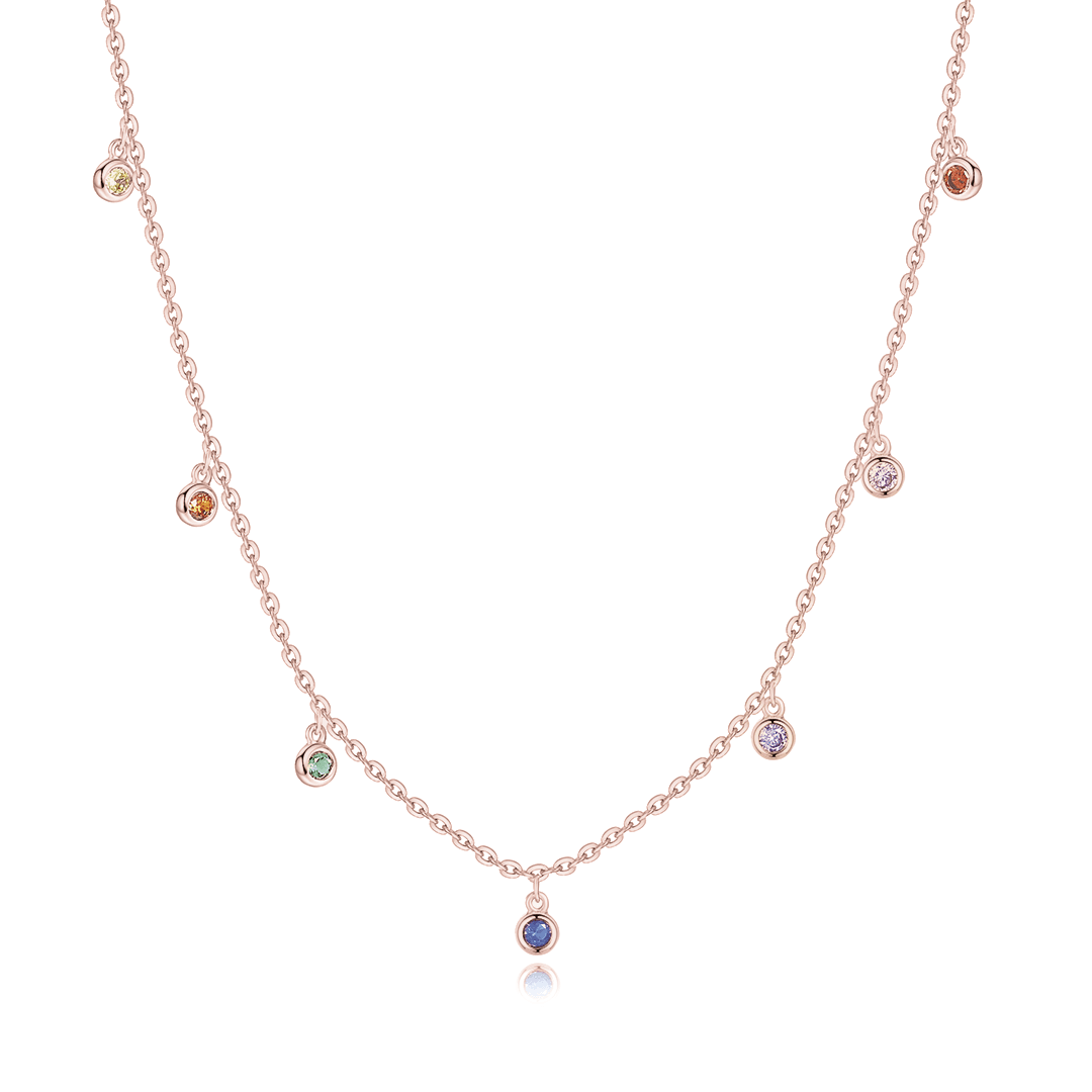 Collier "Petits Brillants" ~ Or / Rose / Argent