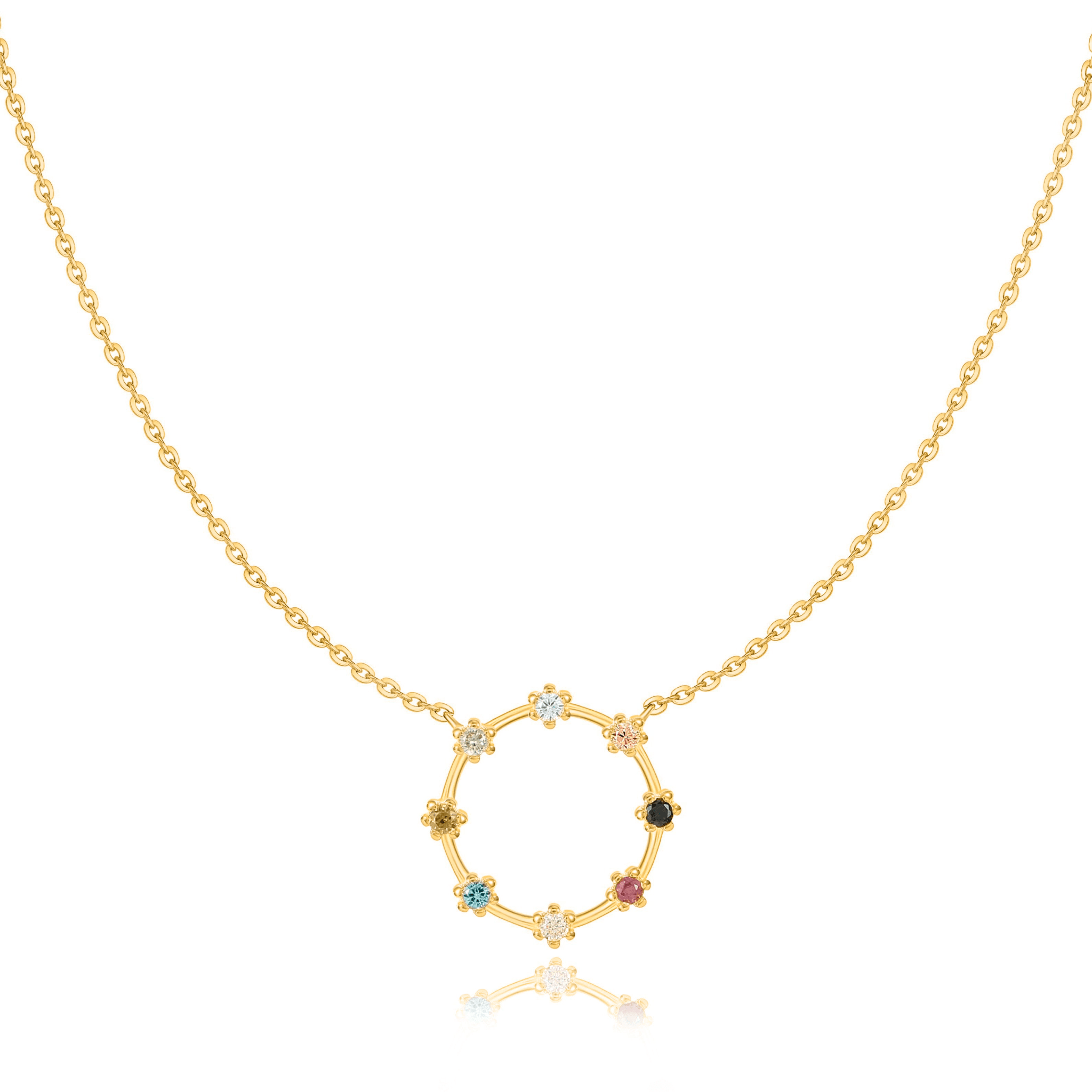 Collier "Color Circle" ~ Argent Sterling