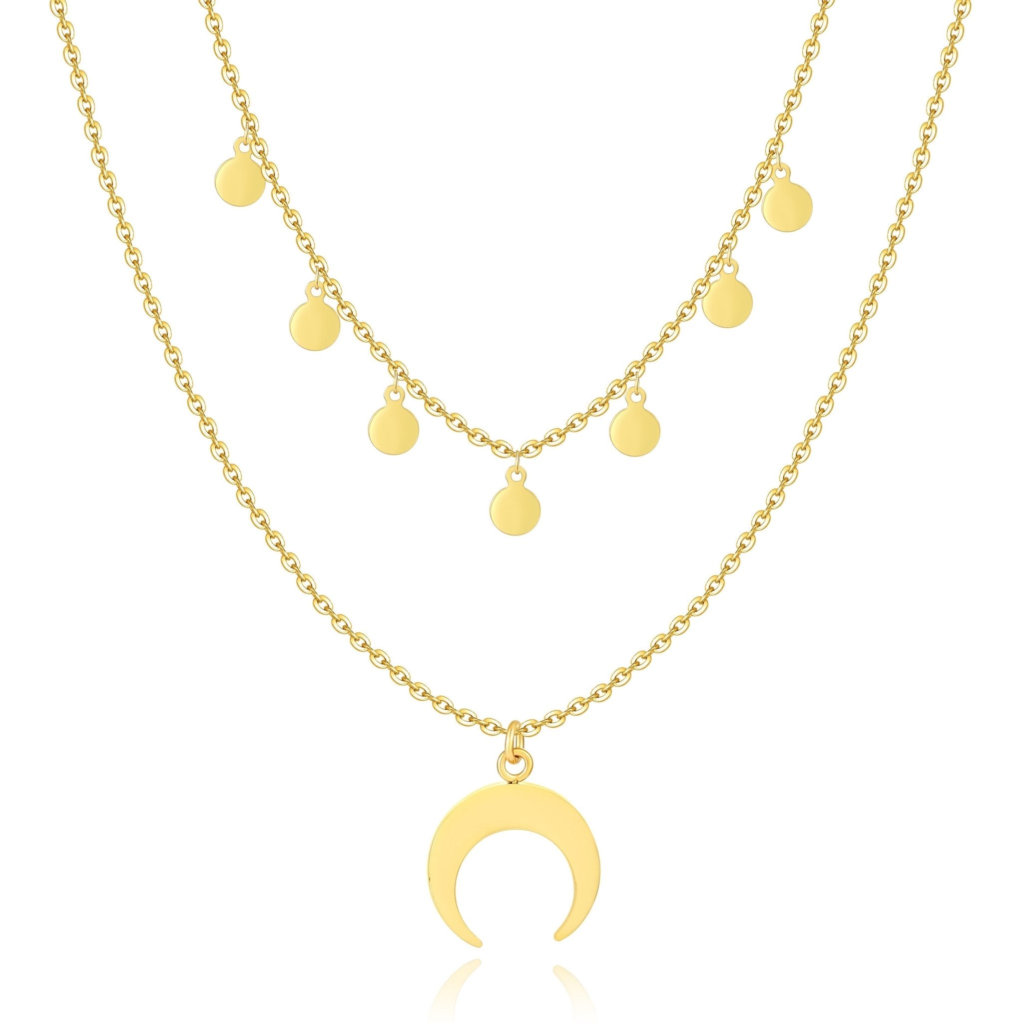 Collier "MoonSky" ~ Or / Argent / Rose