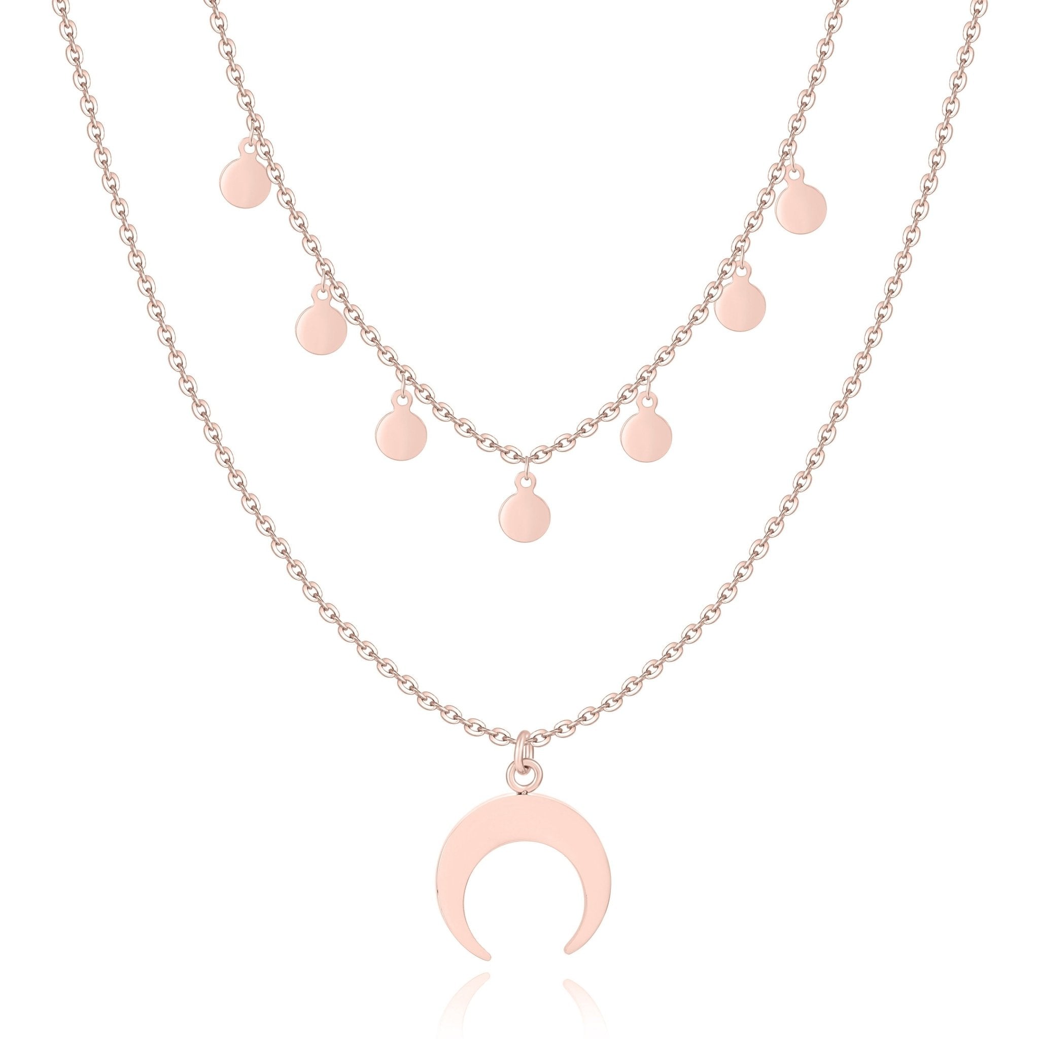 Collier "MoonSky" ~ Or / Argent / Rose