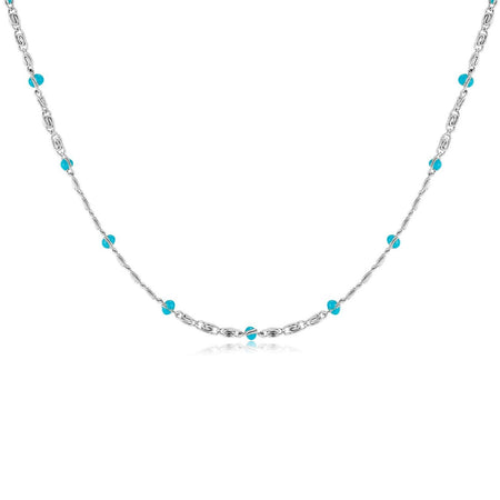 Collier "Val Bleu" ~ Or/Argent