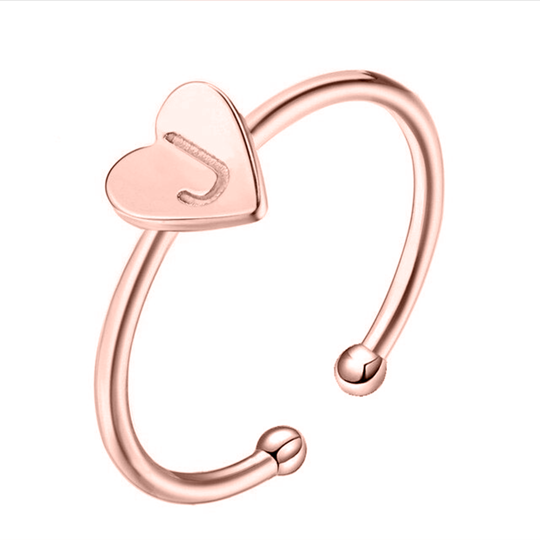 Bague "Initiale" ~ Or / Rose / Argent