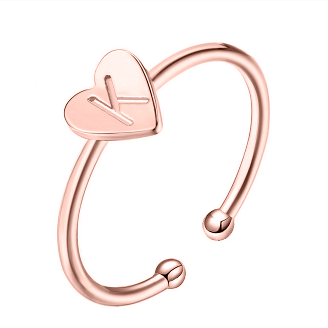 Bague "Initiale" ~ Or / Rose / Argent