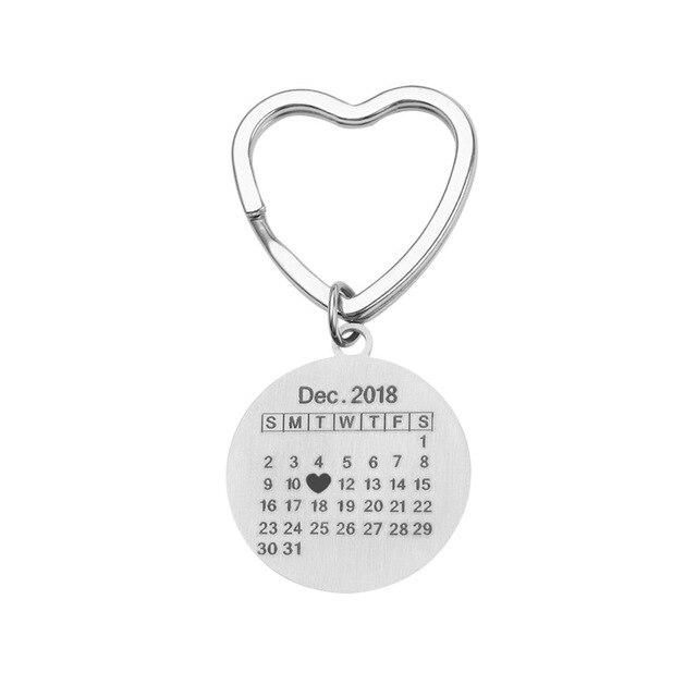 Porte-clés "Cœur" ~ Date Personnalisable
