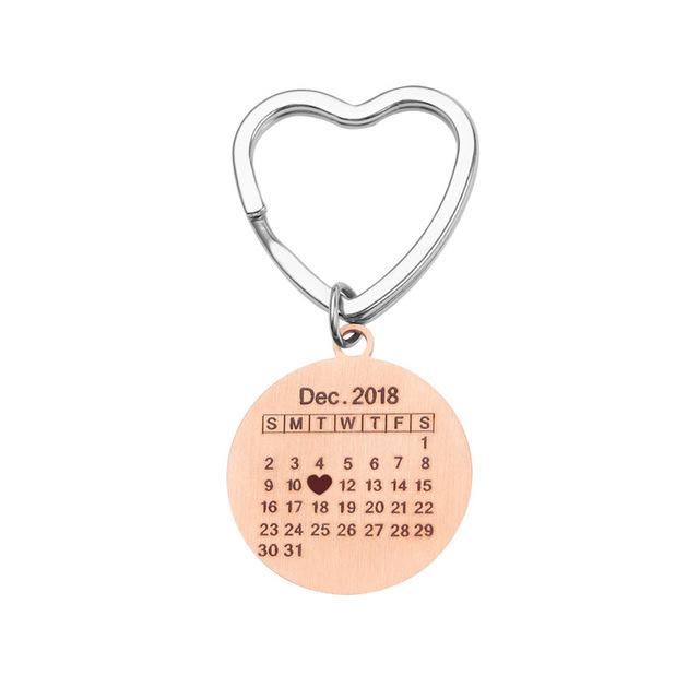 Porte-clés "Cœur" ~ Date Personnalisable