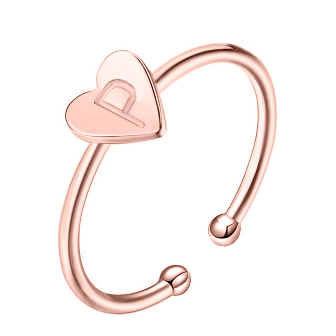 Bague "Initiale" ~ Or / Rose / Argent