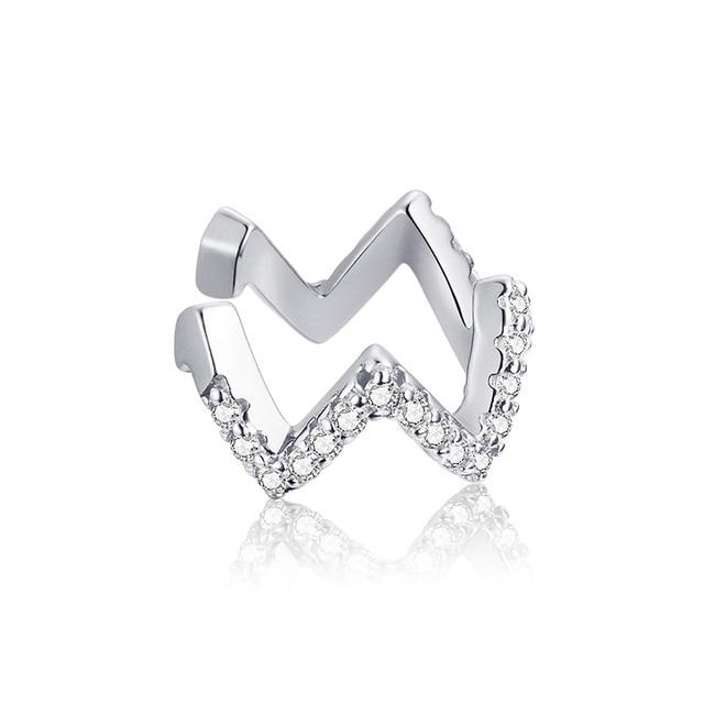 Boucle "Ear Cuff - Flashy" ~ Argent Sterling