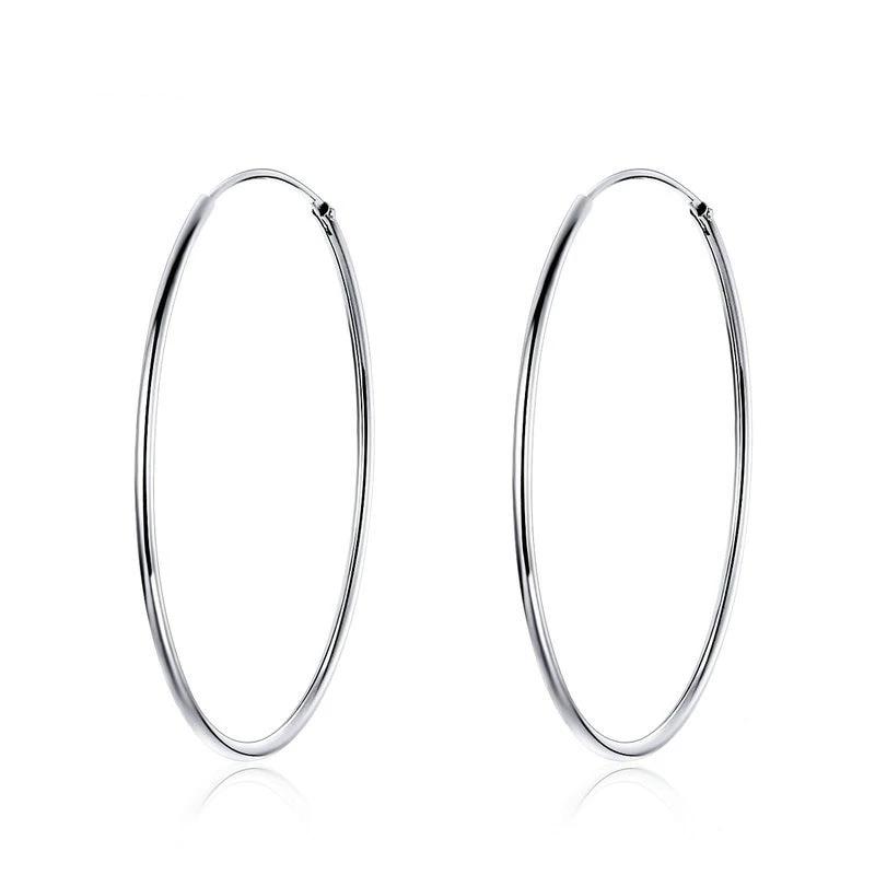 Boucles "Slim Hoops" ~ Argent Sterling