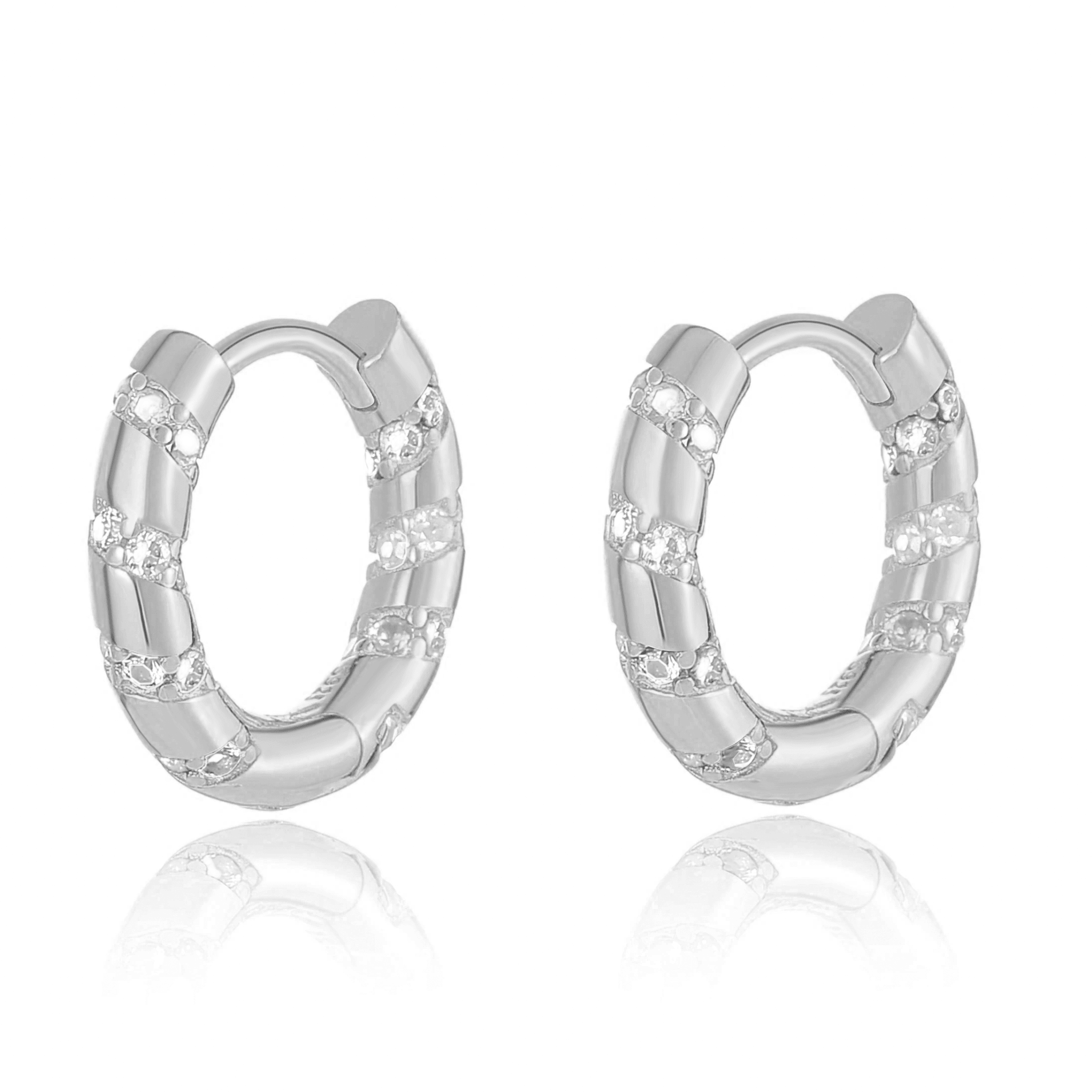 Boucles "Arc Brillant" ~ Argent Sterling