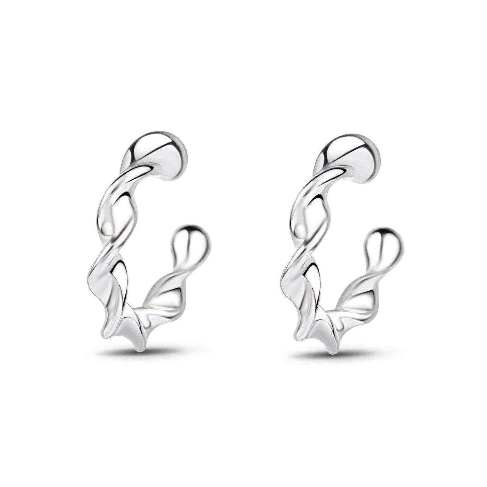 Boucles "Ear Cuff - Twister" ~ Argent Sterling