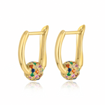 Charger l&#39;image dans la galerie, Boucles &quot;Couleurs Fantaisie&quot; ~ Argent Sterling
