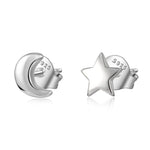 Charger l&#39;image dans la galerie, Boucles Mini &quot;MoonStar&quot; ~ Argent Sterling

