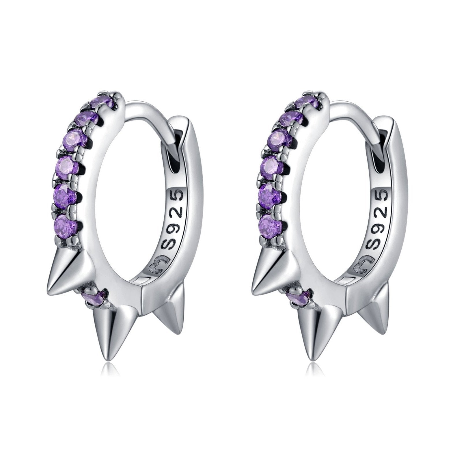 Boucles "Mûre Punk" ~ Argent Sterling