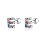 Charger l&#39;image dans la galerie, Boucle &quot;Lettres Couleur&quot; ~ Argent Sterling
