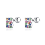 Charger l&#39;image dans la galerie, Boucle &quot;Lettres Couleur&quot; ~ Argent Sterling
