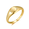 Bague "Central Dot" ~ Argent Sterling