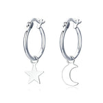 Charger l&#39;image dans la galerie, Boucles &quot;Nuit&quot; ~ Argent Sterling
