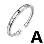 Charger l&#39;image dans la galerie, Bague &quot;Lettre Initiale&quot; ~ Argent Sterling
