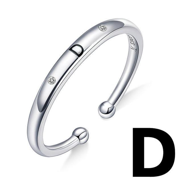 Bague "Lettre Initiale" ~ Argent Sterling