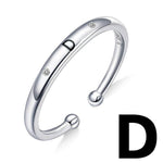 Charger l&#39;image dans la galerie, Bague &quot;Lettre Initiale&quot; ~ Argent Sterling

