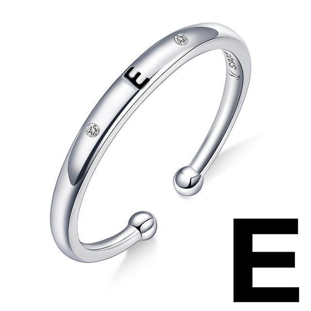 Bague "Lettre Initiale" ~ Argent Sterling