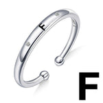 Charger l&#39;image dans la galerie, Bague &quot;Lettre Initiale&quot; ~ Argent Sterling
