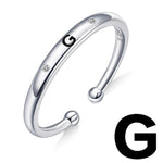 Charger l&#39;image dans la galerie, Bague &quot;Lettre Initiale&quot; ~ Argent Sterling
