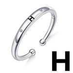 Charger l&#39;image dans la galerie, Bague &quot;Lettre Initiale&quot; ~ Argent Sterling
