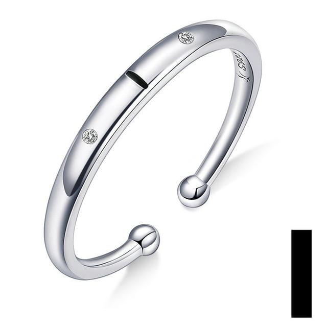 Bague "Lettre Initiale" ~ Argent Sterling