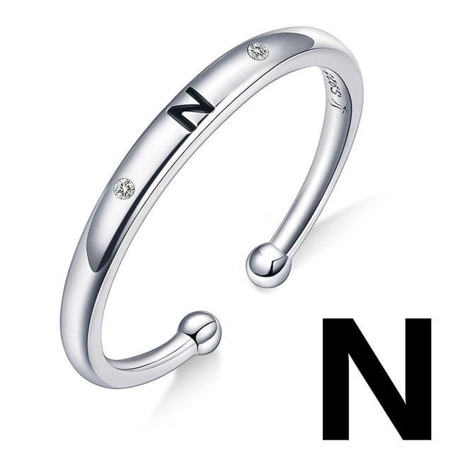 Bague "Lettre Initiale" ~ Argent Sterling