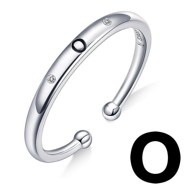 Bague "Lettre Initiale" ~ Argent Sterling