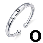 Charger l&#39;image dans la galerie, Bague &quot;Lettre Initiale&quot; ~ Argent Sterling
