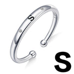 Charger l&#39;image dans la galerie, Bague &quot;Lettre Initiale&quot; ~ Argent Sterling

