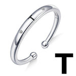 Charger l&#39;image dans la galerie, Bague &quot;Lettre Initiale&quot; ~ Argent Sterling
