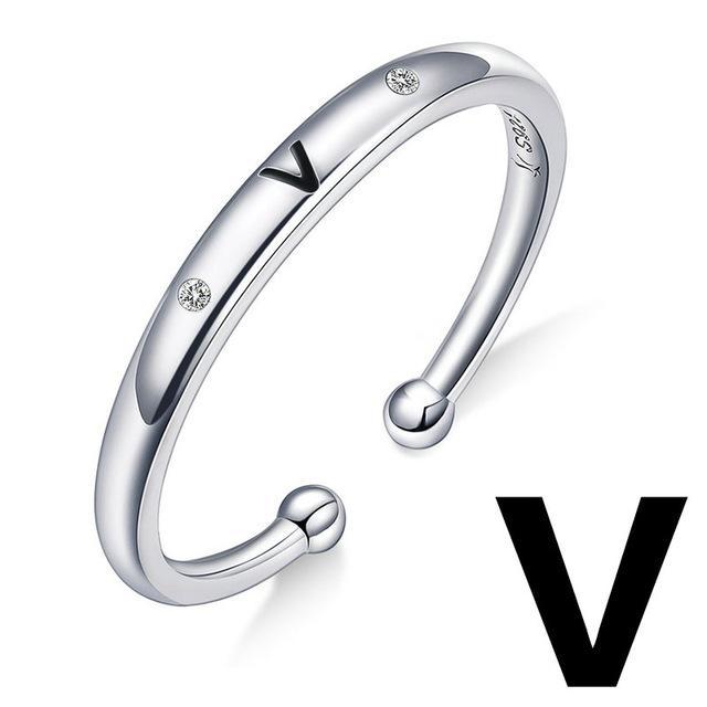 Bague "Lettre Initiale" ~ Argent Sterling