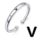 Charger l&#39;image dans la galerie, Bague &quot;Lettre Initiale&quot; ~ Argent Sterling
