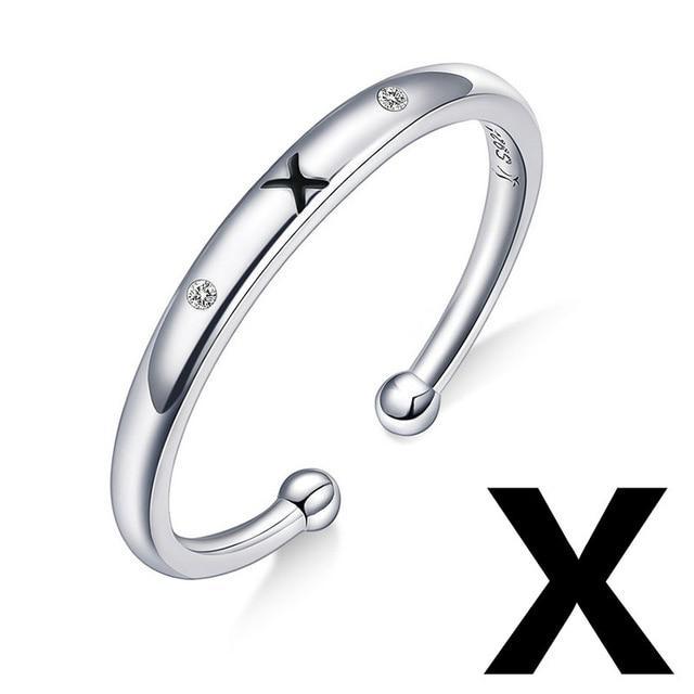 Bague "Lettre Initiale" ~ Argent Sterling