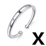 Charger l&#39;image dans la galerie, Bague &quot;Lettre Initiale&quot; ~ Argent Sterling
