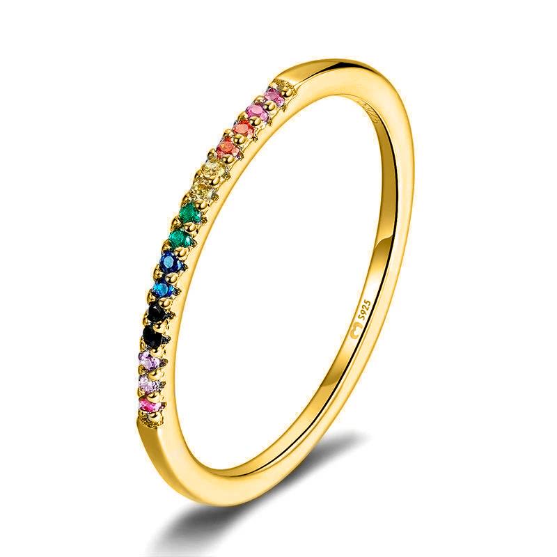Bague "Rainbow" ~ Argent Sterling