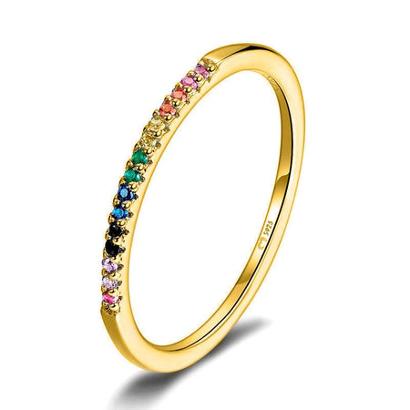 Bague "Rainbow" ~ Argent Sterling