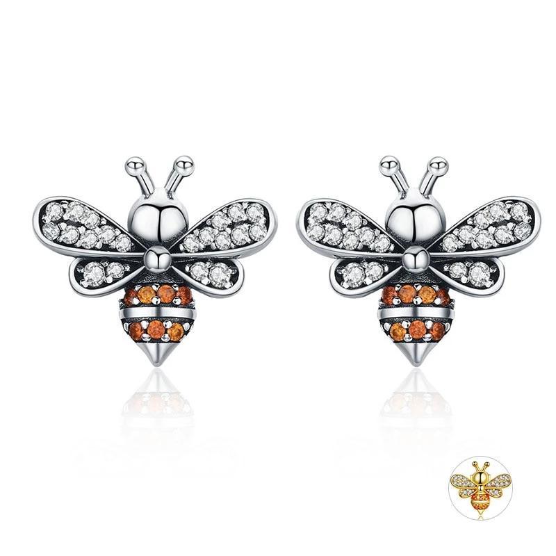 Boucles "Abeille" ~ Argent Sterling