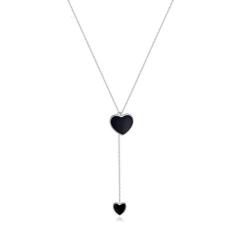 Collier "Double Cœur" ~ Argent Sterling