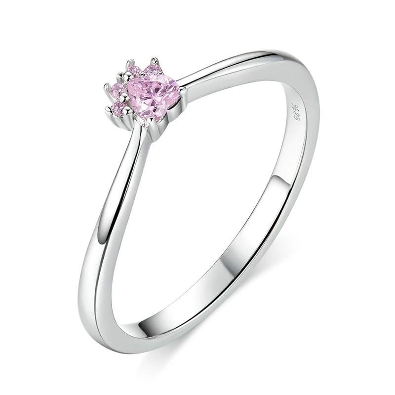 Bague "Zircon Rose" ~ Argent Sterling